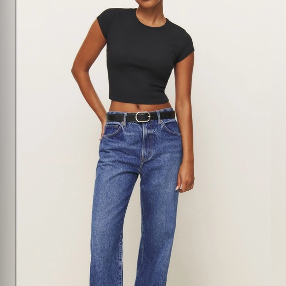 Reformation Black Muse Tee - Picture 2 of 8